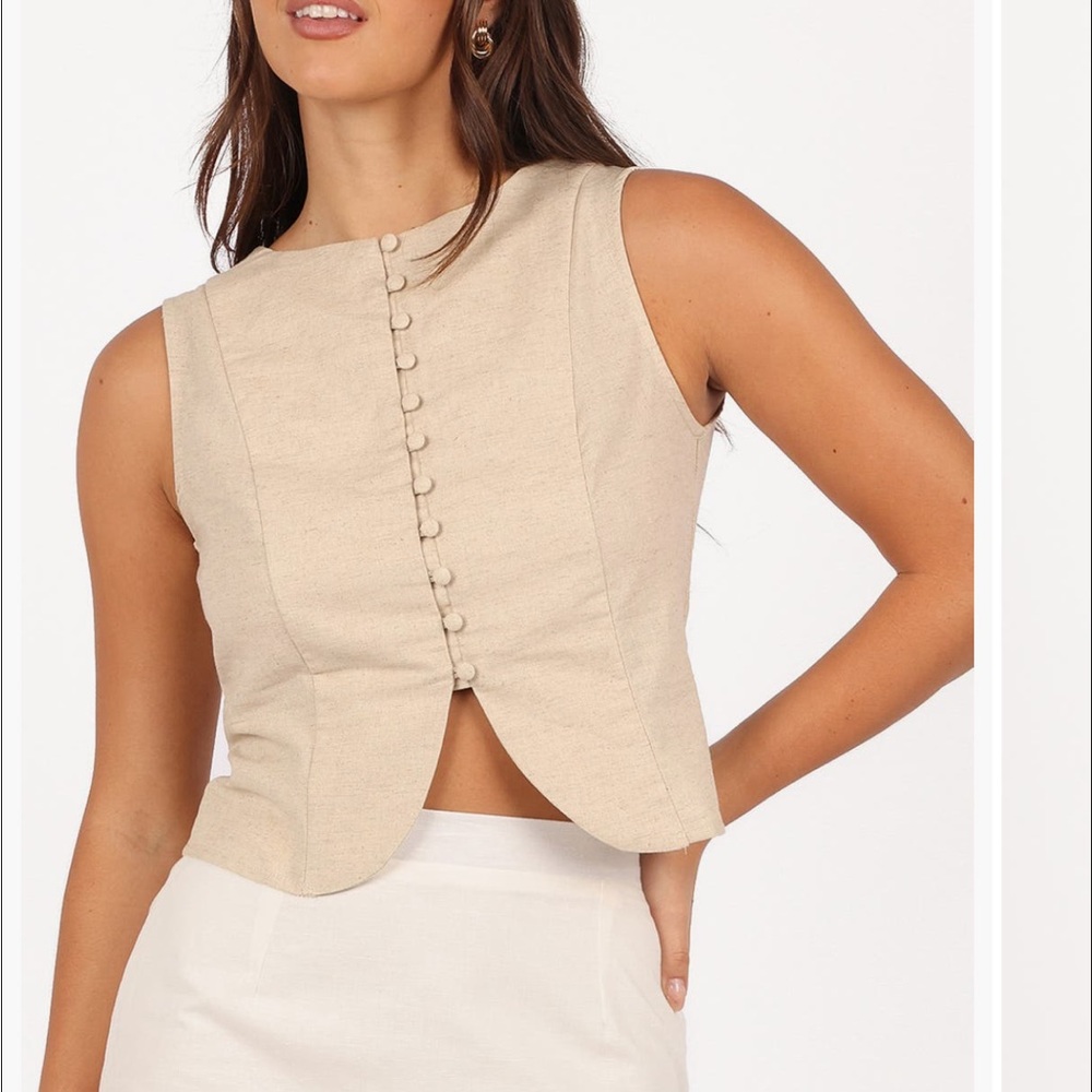Petal & Pup Daniella Button Front Cotton Blend Top – Size L